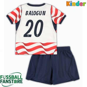 Vereinigte Staaten Folarin Balogun #20 Replik Heimtrikot Kinder WM 2026 Kurzarm (+ Kurze Hosen)